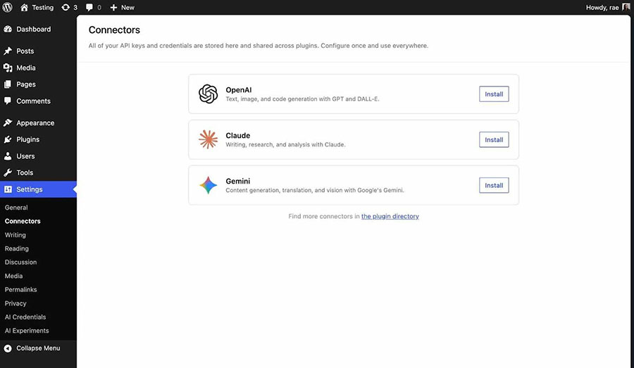 WordPress 7 AI кънектори