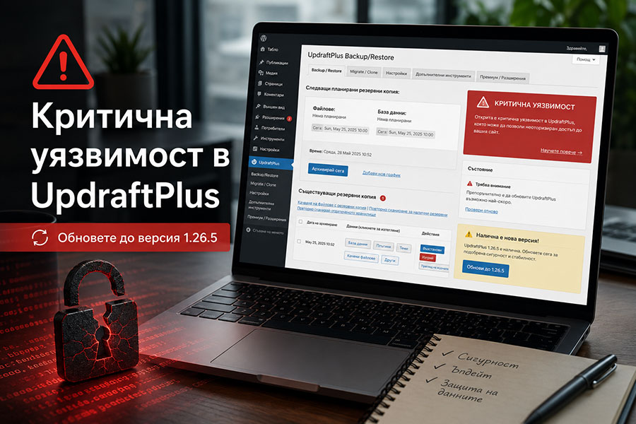 Критична уязвимост в UpdraftPlus засяга над 3 млниона WordPress сайта